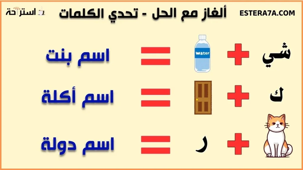 +60 ألغاز مع الحل مخادعة - أتحداك أن أخدعك وأنت تبتسم ! 6 الغاز مع الحل - تحدي الكلمات